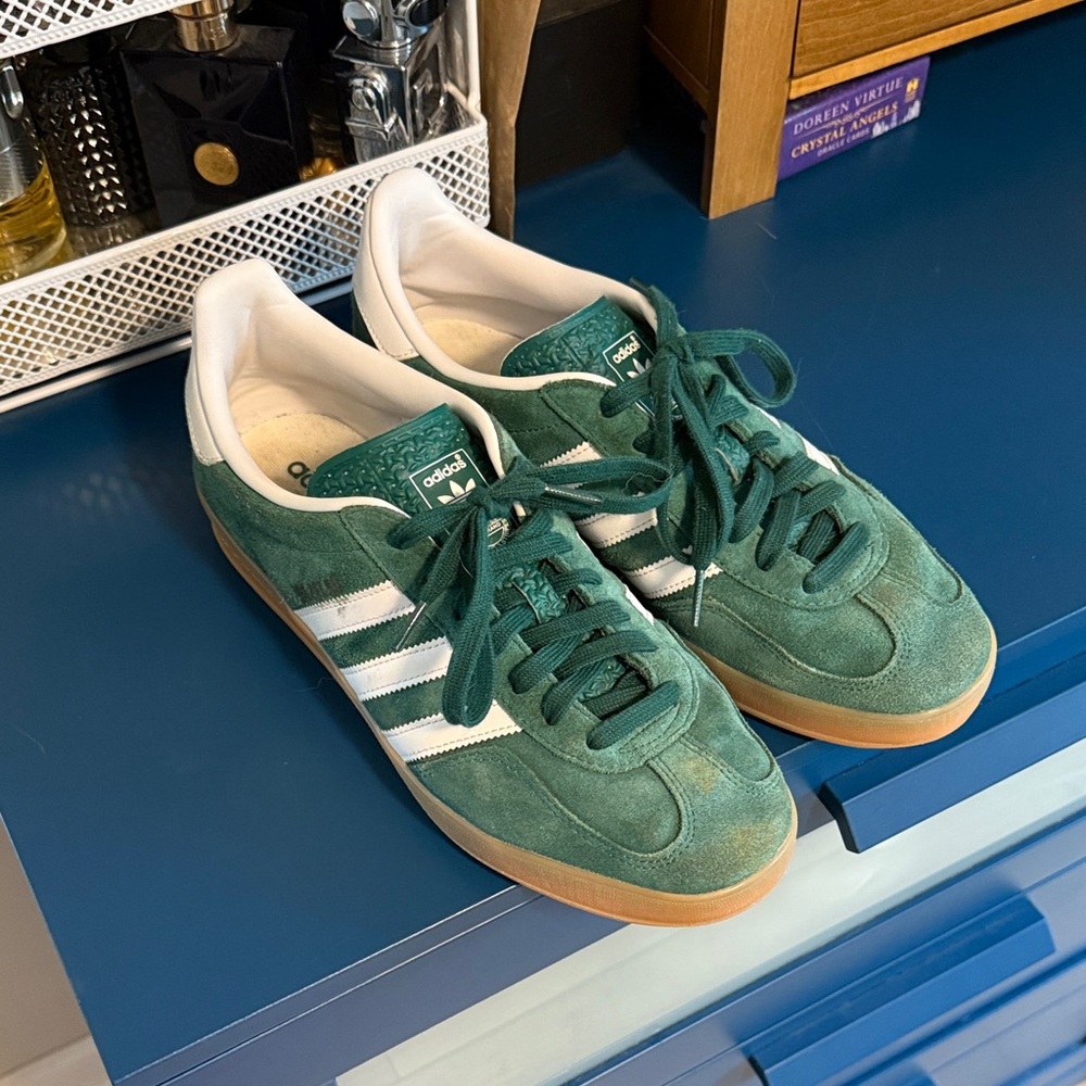 Adidas Gazelle Forest Green Suede Shoes